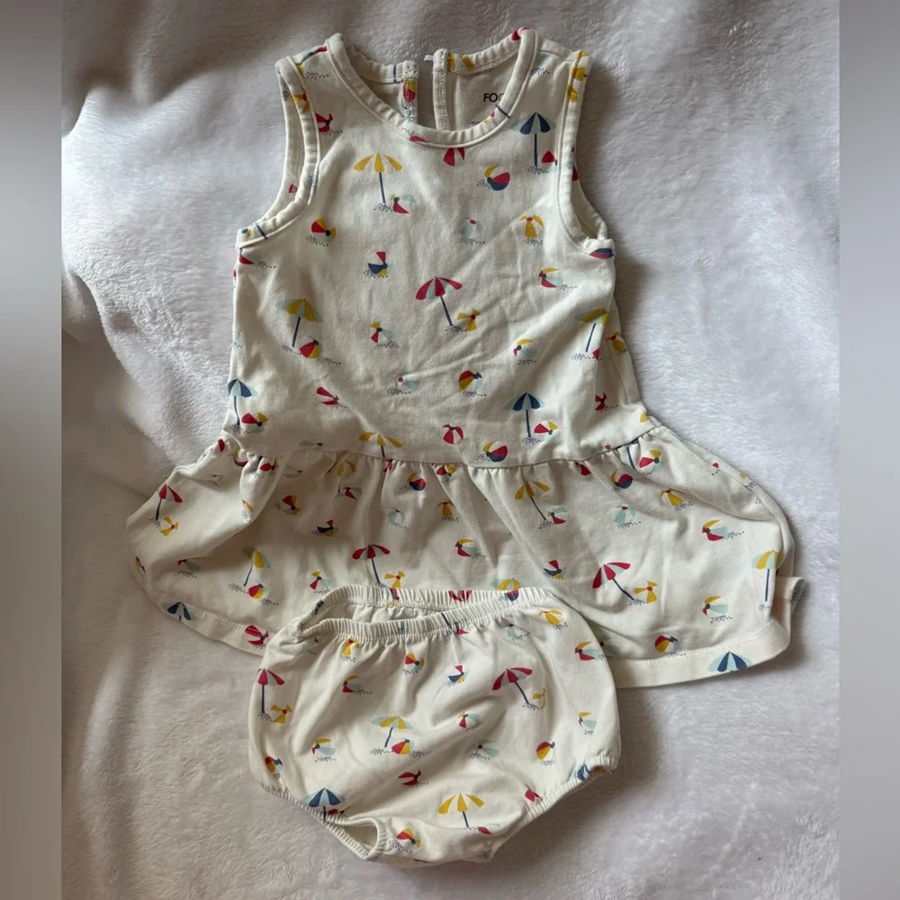 Perfect beach Dress with bloomers - cotton